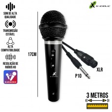Microfone com Fio XLR P10 XC-MI-02 X-Cell